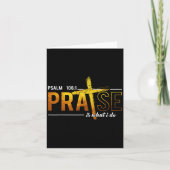 Psalm 100_1 Praise Is What I Do Worship Christian  カード (正面)