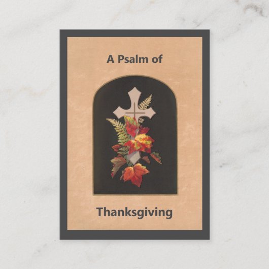 Psalm 100 Thanksgiving Prayer Card プレイスカード (正面)