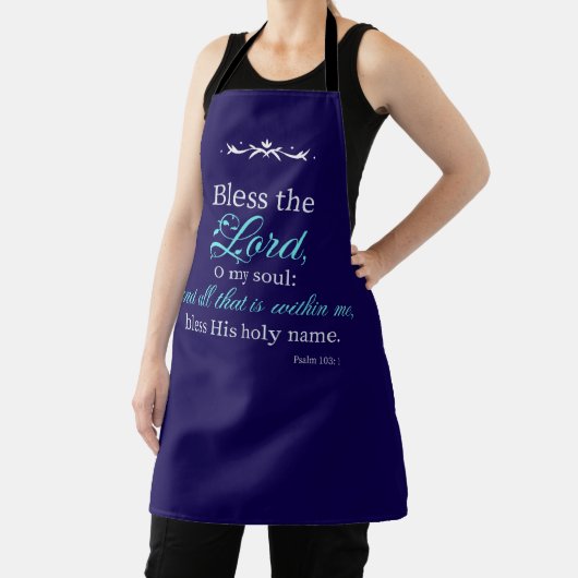 Psalm 103:1 Bible Verse Custom Christian Apron  エプロン (インサイチュ)