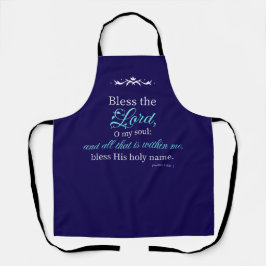 Psalm 103:1 Bible Verse Custom Christian Apron  エプロン