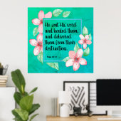 Psalm 107:20   ポスター (ホームオフィス)