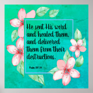 Psalm 107:20 ポスター