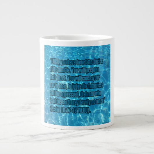 Psalm 10:17-18 WEBU Mug ジャンボコーヒーマグカップ (正面)