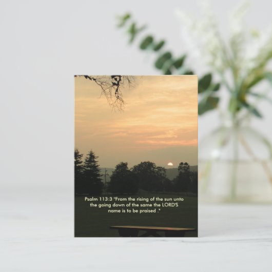 Psalm 113:3 sun設定カード ポストカード (スタンド正面)