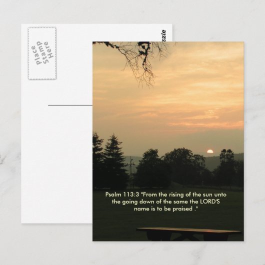 Psalm 113:3 sun設定カード ポストカード (正面/裏面)
