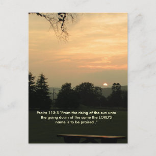Psalm 113:3 sun設定カード ポストカード