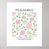 PSALM 118:1 Poster - The Lord is my strength ポスター (正面)