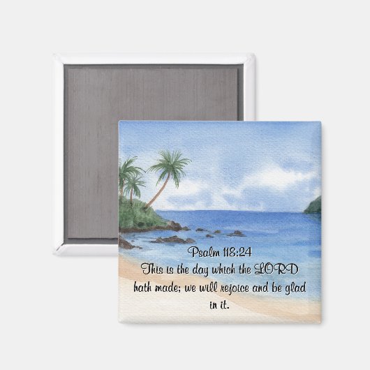 Psalm 118 The Lord's Day Palm Trees マグネット (正面/裏面)