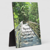 Psalm 119:105この言葉はランプ… フォトプラーク (側面)