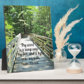 Psalm 119:105この言葉はランプ… フォトプラーク (側面)