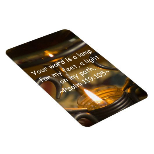 Psalm 119:105プレミアムマグネット マグネット (右側)