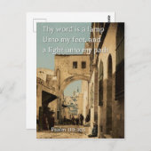 Psalm 119 - 105 （エルサレム、ドロロサ経由） ポストカード (正面/裏面)