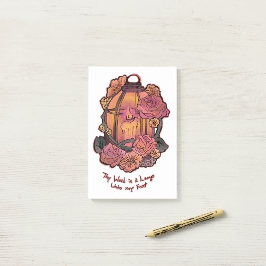 Psalm 119:105 ポストイット (デスク上)