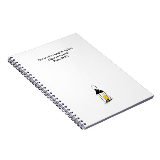 Psalm 119:105 Christian Journal Scripture Notebook ノートブック (右側)