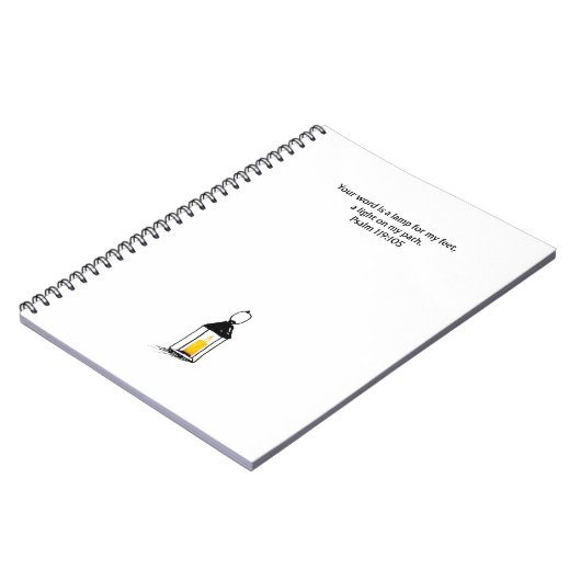 Psalm 119:105 Christian Journal Scripture Notebook ノートブック (左側)
