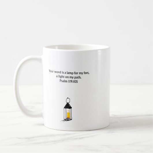 Psalm 119:105 Christian Mug | Inspirational Coffee コーヒーマグカップ (左)