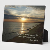 Psalm 119:105 Thy wordはランプです。 フォトプラーク (側面)