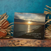 Psalm 119:105 Thy wordはランプです。 フォトプラーク (側面)