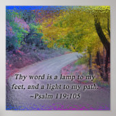 PSALM 119:105 THY WORD LIGHT TO MY PATH POSTER ポスター (正面)