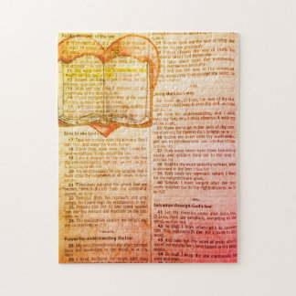 Psalm 119:11 -私が隠したあなたの言葉をハート ジグソーパズル