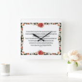 PSALM-11, 「男の子」を参照，ピンクのフローラ スクエア壁時計 (ホーム)