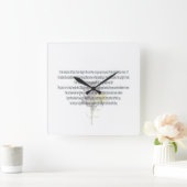 PSALM-11、私は主のもとへ逃げ込んだ、フローラ スクエア壁時計 (ホーム)