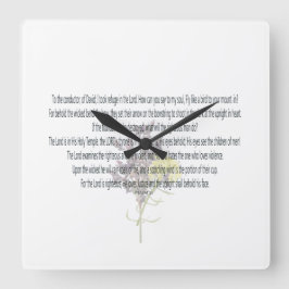 PSALM-11、私は主のもとへ逃げ込んだ、フローラ スクエア壁時計