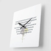 PSALM-11、私は主のもとへ逃げ込んだ、フローラ スクエア壁時計 (傾斜)