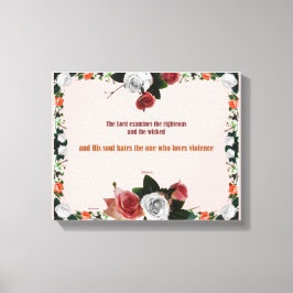 Psalm 11:5, No Violence キャンバスプリント