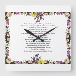 Psalm 11,  Fly like a bird to your mountain, スクエア壁時計