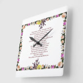 Psalm 11,  Fly like a bird to your mountain, スクエア壁時計 (傾斜)