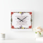 Psalm 11, To the conductor, of David; スクエア壁時計 (ホーム)