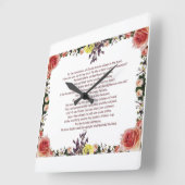 Psalm 11, To the conductor, of David; スクエア壁時計 (傾斜)