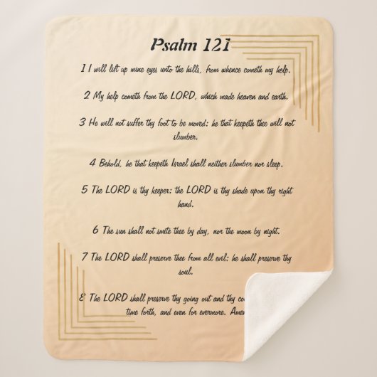 Psalm 121シェルパ毛布 シェルパブランケット (正面)