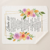 Psalm 121フローラ幾何図枠 シェルパブランケット (正面(横))