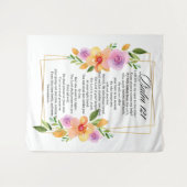 Psalm 121フローラ幾何図枠 タペストリー (正面(横))