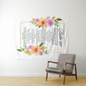 Psalm 121フローラ幾何図枠 タペストリー (インサイチュ(横))