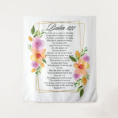 Psalm 121フローラ幾何図枠 タペストリー (正面)