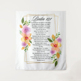 Psalm 121フローラ幾何図枠 タペストリー