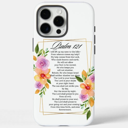 Psalm 121フローラ幾何図枠 Case-Mate iPhoneケース (裏面)