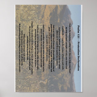 Psalm 121保護宣言ポスター ポスター