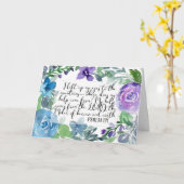 Psalm 121私は目を上げる カード (黄色い花)