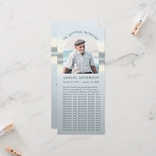 Psalm 121霧の湖サンセット記念写真カード カード (正面/裏面インサイチュ)