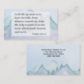 Psalm 121 1と2教会の名刺 名刺 (正面/裏面)
