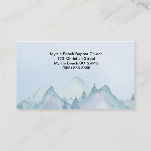 Psalm 121 1と2教会の名刺 名刺 (裏面)