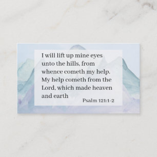 Psalm 121 1と2教会の名刺 名刺