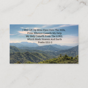 Psalm 121 1と2教会の名刺 名刺