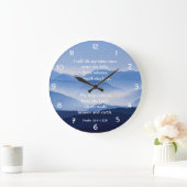 Psalm 121:1-2主よ救済り私が来ます ラージ壁時計 (ホーム)