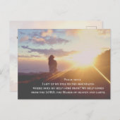 Psalm 121:1-2 救済 MY 来 LORD ポストカード (正面/裏面)