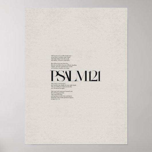 Psalm 121, Bible Verse, Modern Bible, Scripture Wa ポスター (正面)